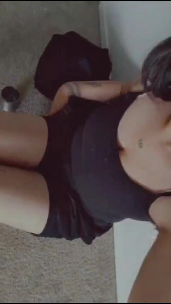 Beautiful Chubby Tattooed Chasmish Babe Sucking Own Boobs And Sexy Shaved Pussy Fingering