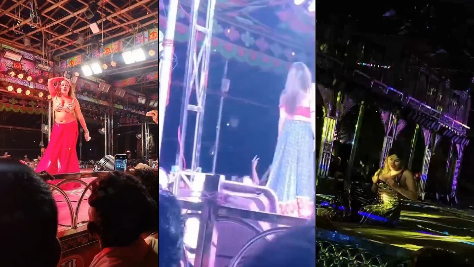 Viral Arkestra Dancing Girls Flashes Her Beautiful Big Tits Many Clips Merged