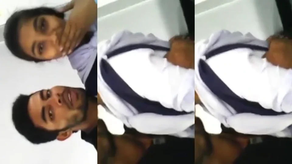 Indian Collage Lovers Kissing In Their Classroom