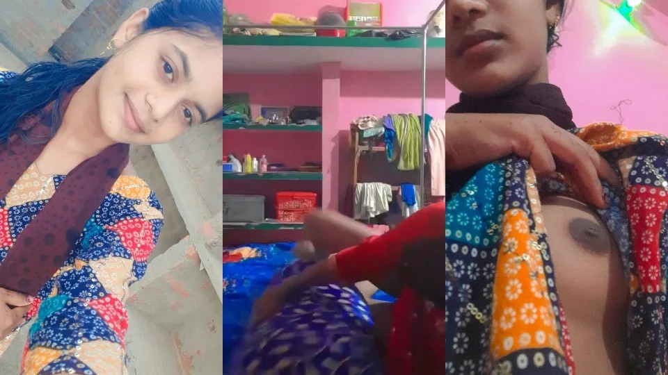 Tahera Cute Slim Young Horny Desi Girl Humping Pillow & Showing Pink Hairy Tight Pussy