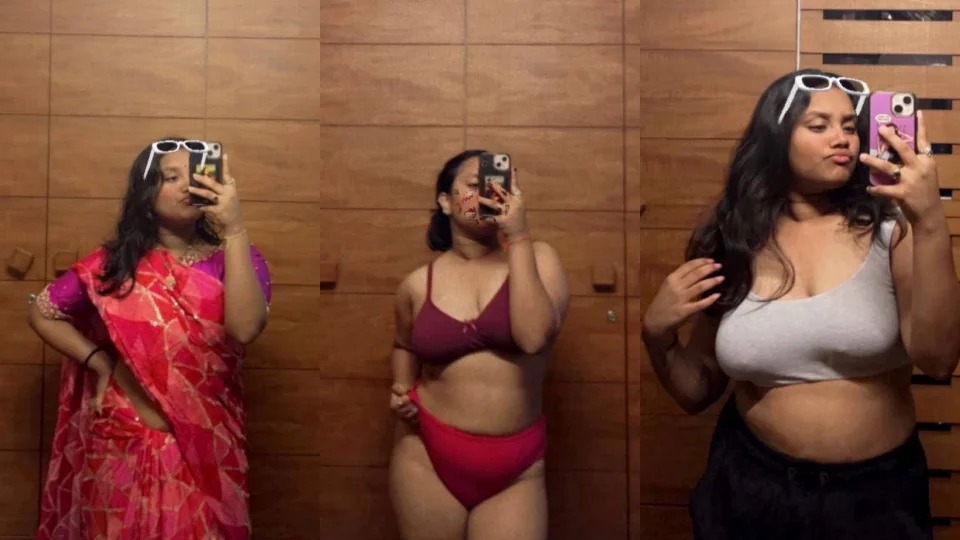Sexy South Indian Chubby Babe Teasing Showing