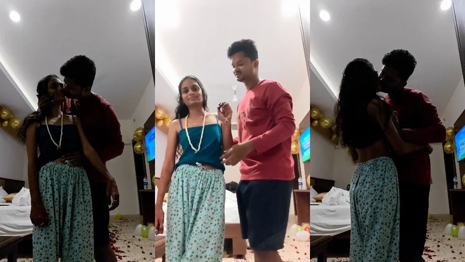 Slim Tamil Wife Anniversary Night Romance Blowjob And Nude Captured By Cuck Husband