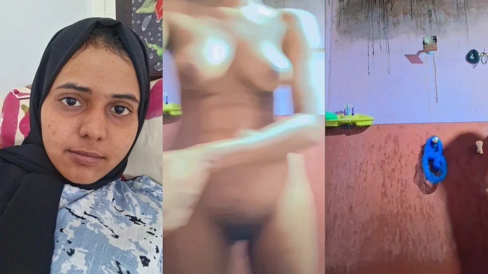 Mallu Hijabi Girl Showing & Squzing Her Boobs Fingering Pussy & Bathing Full Nude Teasing