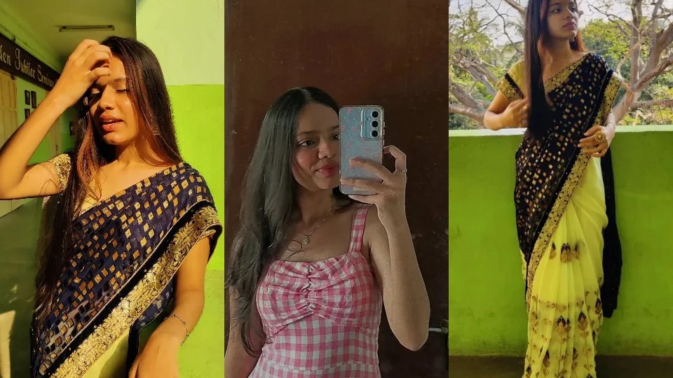 Aleena Cute Slim Young Chennai Girl Showing Perky Round Boobs