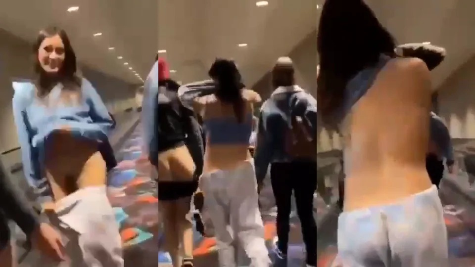 Asian Beauty Flashing Her Boobs & Sexy Ass At Airport