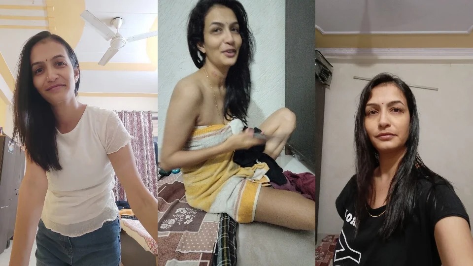 Beautiful Sexy Indian Wife Hot Booby Giving Blowjob, Handjob, Riding And Sexy Ass Doggy Style Hard Fucking