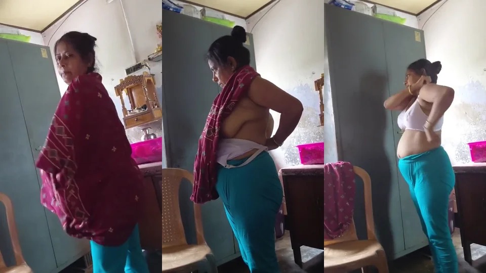 Shameless Sexy Bengali Mom Changing In Front Of Her Son & Captured