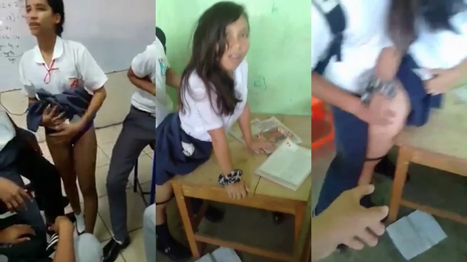 Asian School Girl Blowjob & Fucking In Class Room With Boy’s Group Friends