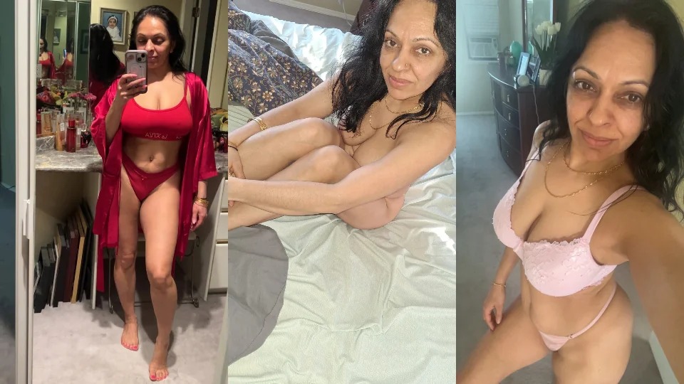 50 Years Old Hot Mom Vancitymami Sunny Naidu Teasing In Bra & Panty All Insta Exclusive Pics And Clips